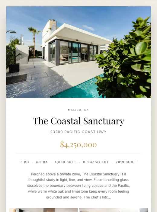 Gallery email design